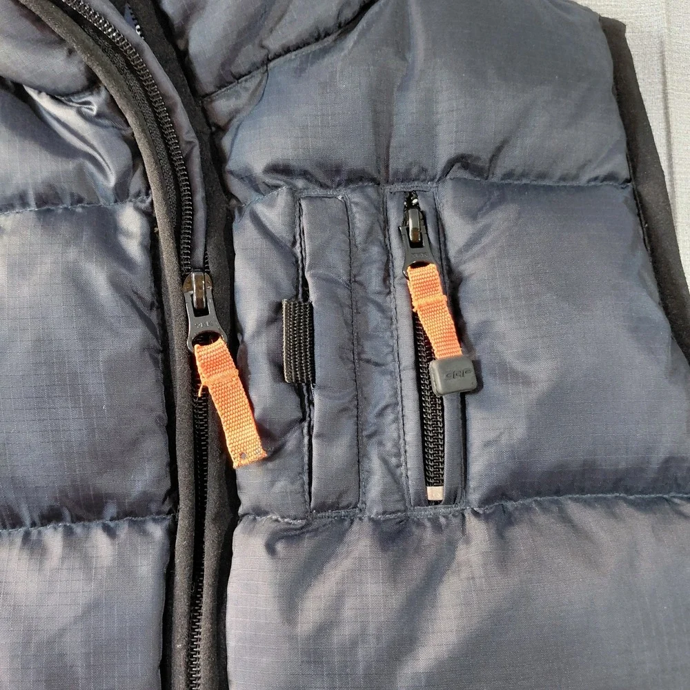 Gap Kids Down Filled Puffer Vest Boy's 7/8 Navy Blue Zip Front Gorpcore Outdoor